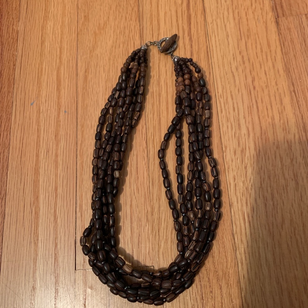 Silpada brown palm wood necklace